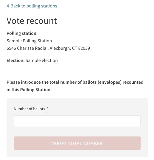 After counting the physical ballots in the ballot box
