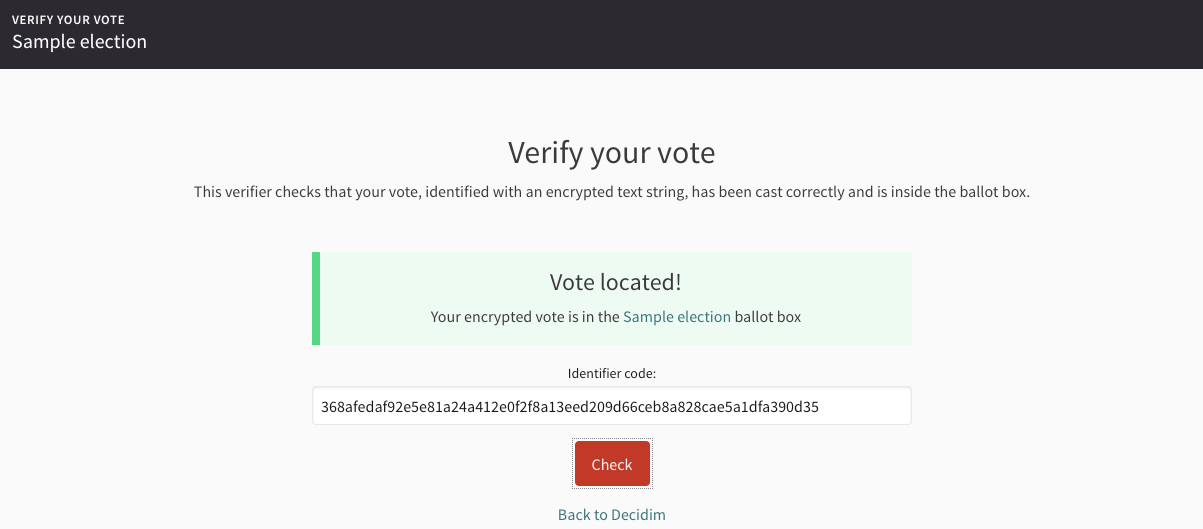 The ballot was found in the ballot box