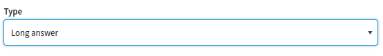 Long answer type - backend