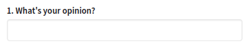 Short answer type - frontend