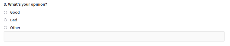 Single option type - frontend
